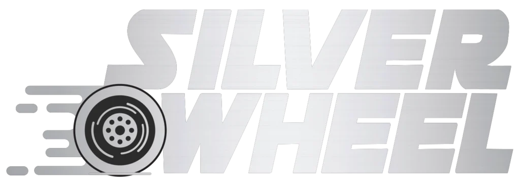 Silver Wheel Logo Stacked